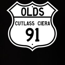 Highway Route Sign 1991 Oldsmobile Cutlass Ciera  T Shirt
