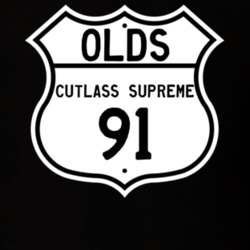Highway Route Sign 1991 Oldsmobile Cutlass Supreme  T Shirt