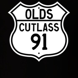 Highway Route Sign 1991 Oldsmobile Cutlass  T Shirt