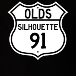 Highway Route Sign 1991 Oldsmobile Silhouette  T Shirt