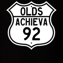 Highway Route Sign 1992 Oldsmobile Achieva  T Shirt