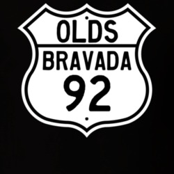 Highway Route Sign 1992 Oldsmobile Bravada  T Shirt