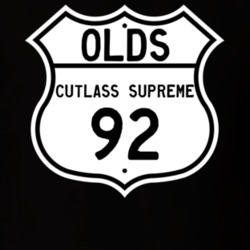 Highway Route Sign 1992 Oldsmobile Cutlass Supreme  T Shirt