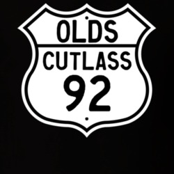Highway Route Sign 1992 Oldsmobile Cutlass  T Shirt