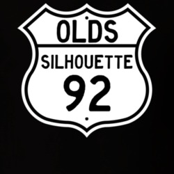 Highway Route Sign 1992 Oldsmobile Silhouette  T Shirt