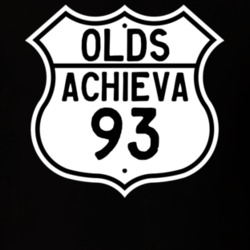 Highway Route Sign 1993 Oldsmobile Achieva  T Shirt