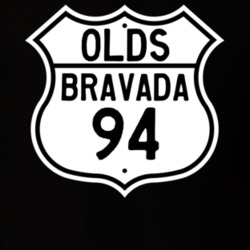 Highway Route Sign 1994 Oldsmobile Bravada  T Shirt