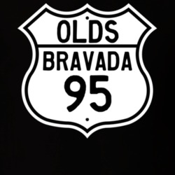 Highway Route Sign 1995 Oldsmobile Bravada  T Shirt