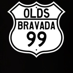 Highway Route Sign 1999 Oldsmobile Bravada  T Shirt