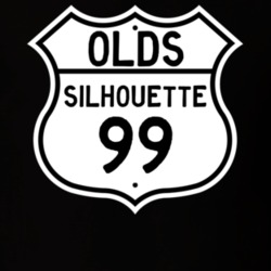 Highway Route Sign 1999 Oldsmobile Silhouette  T Shirt