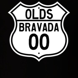 Highway Route Sign 2000 Oldsmobile Bravada  T Shirt