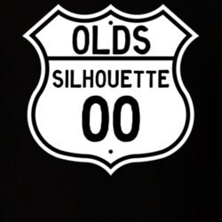 Highway Route Sign 2000 Oldsmobile Silhouette  T Shirt