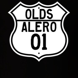 Highway Route Sign 2001 Oldsmobile Alero  T Shirt