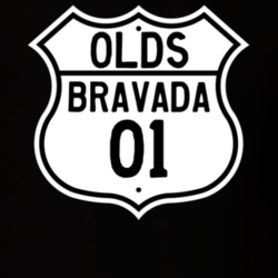 Highway Route Sign 2001 Oldsmobile Bravada  T Shirt
