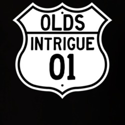 Highway Route Sign 2001 Oldsmobile Intrigue  T Shirt
