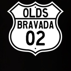 Highway Route Sign 2002 Oldsmobile Bravada  T Shirt