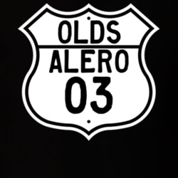 Highway Route Sign 2003 Oldsmobile Alero  T Shirt