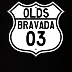 Highway Route Sign 2003 Oldsmobile Bravada  T Shirt
