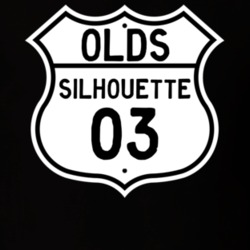 Highway Route Sign 2003 Oldsmobile Silhouette  T Shirt
