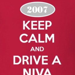 Keep Calm and Drive A 2007 Chevy Niva T Shirt