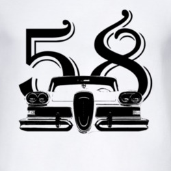 1958 Edsel Grill View With Year Faded Look T Shirt