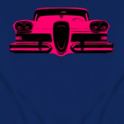 1958 Edsel Grill View Pink and Black T Shirt