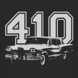 1958 Edsel Citation With  Engine Size White Graphic Dark Tee T Shirt