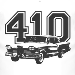 1958 Edsel Citation With Engine Size Dark Graphic Light Tee T Shirt