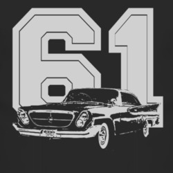 1961 Chrysler 300 G Hardtop Coupe withYear White Graphic Dark Tee T Sh