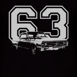 1963 Buick Wildcat With Year White Graphic Dark Tee T Shirt