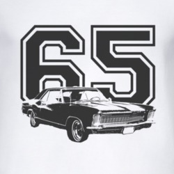 1965 Buick Riviera with year Black Graphic Light Tee T Shirt