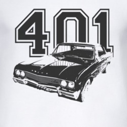 1965 Buick Skylark With Engine Size  Black Graphic Light Tee T Shirt