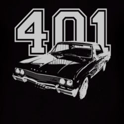 1965 Buick Skylark With Engine Size  White Graphic Dark Tee T Shirt