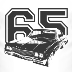 1965 Buick Skylark With Year Black Graphic Light Tee T Shirt
