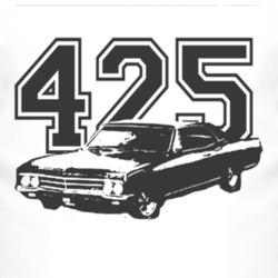 1966 Buick Wildcat With Engine Size Faded Look Black Graphic Light Tee