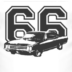 1966 Buick Wildcat With Year Faded Look Black Graphic Light Tee T Shir