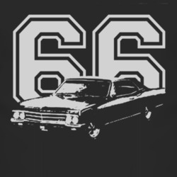 1966 Buick Wildcat With Year Faded Look White Graphic Dark Tee T Shirt