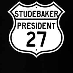 1927 Studebaker President Highway Route Sign T Shirt