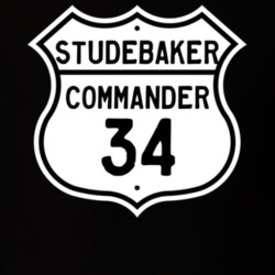 1934 Studebaker Commander Highway Route Sign T Shirt