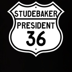 1936 Studebaker President Highway Route Sign T Shirt