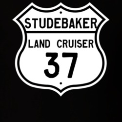 1937 Studebaker Land Cruiser Highway Route Sign T Shirt
