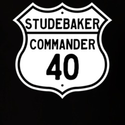 1940 Studebaker Commander Highway Route Sign T Shirt