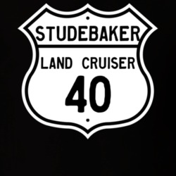 1940 Studebaker Land Cruiser Highway Route Sign T Shirt