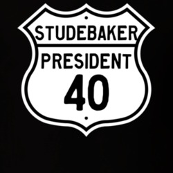 1940 Studebaker President Highway Route Sign T Shirt