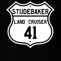 1941 Studebaker Land Cruiser Highway Route Sign T Shirt