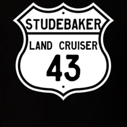 1943 Studebaker Land Cruiser Highway Route Sign T Shirt
