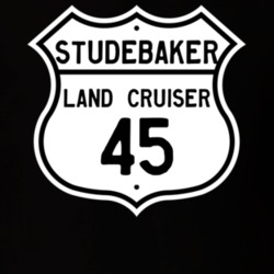 1945 Studebaker Land Cruiser Highway Route Sign T Shirt