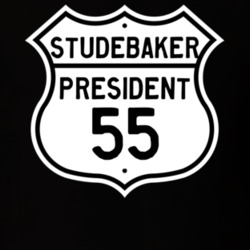 1955 Studebaker President Highway Route Sign T Shirt
