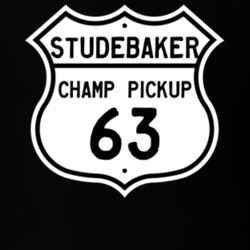 1963 Studebaker Champ Pickup Highway Route Sign T Shirt