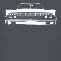 1964 Lincoln Continental Grill View Faded Look Dark T Shirt